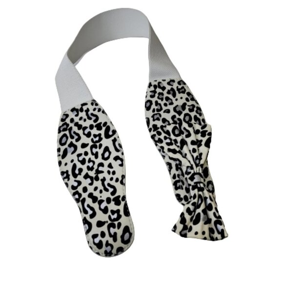 White and Black Animal Print Belt - NEW - Picture 2 of 7
